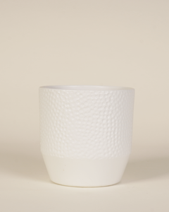 Ceramic Pot - Tirza Dents Vanilla Matte (12cm)