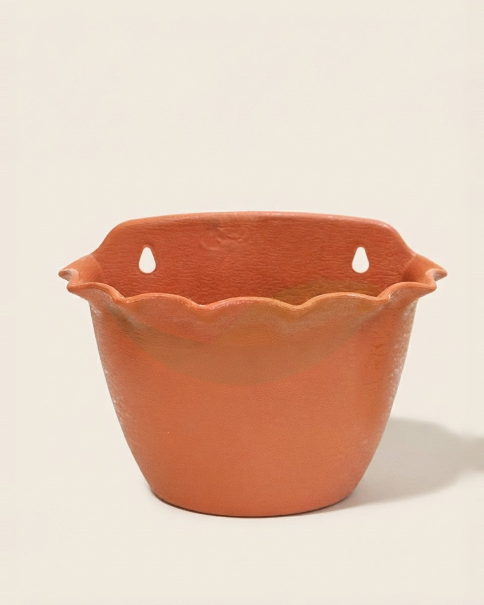 Wall Hanging Plastic Pot - Clay Color
