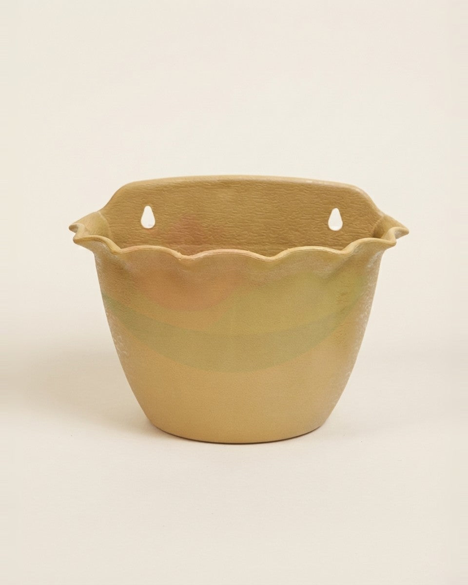 Wall Hanging Plastic Pot - Gold