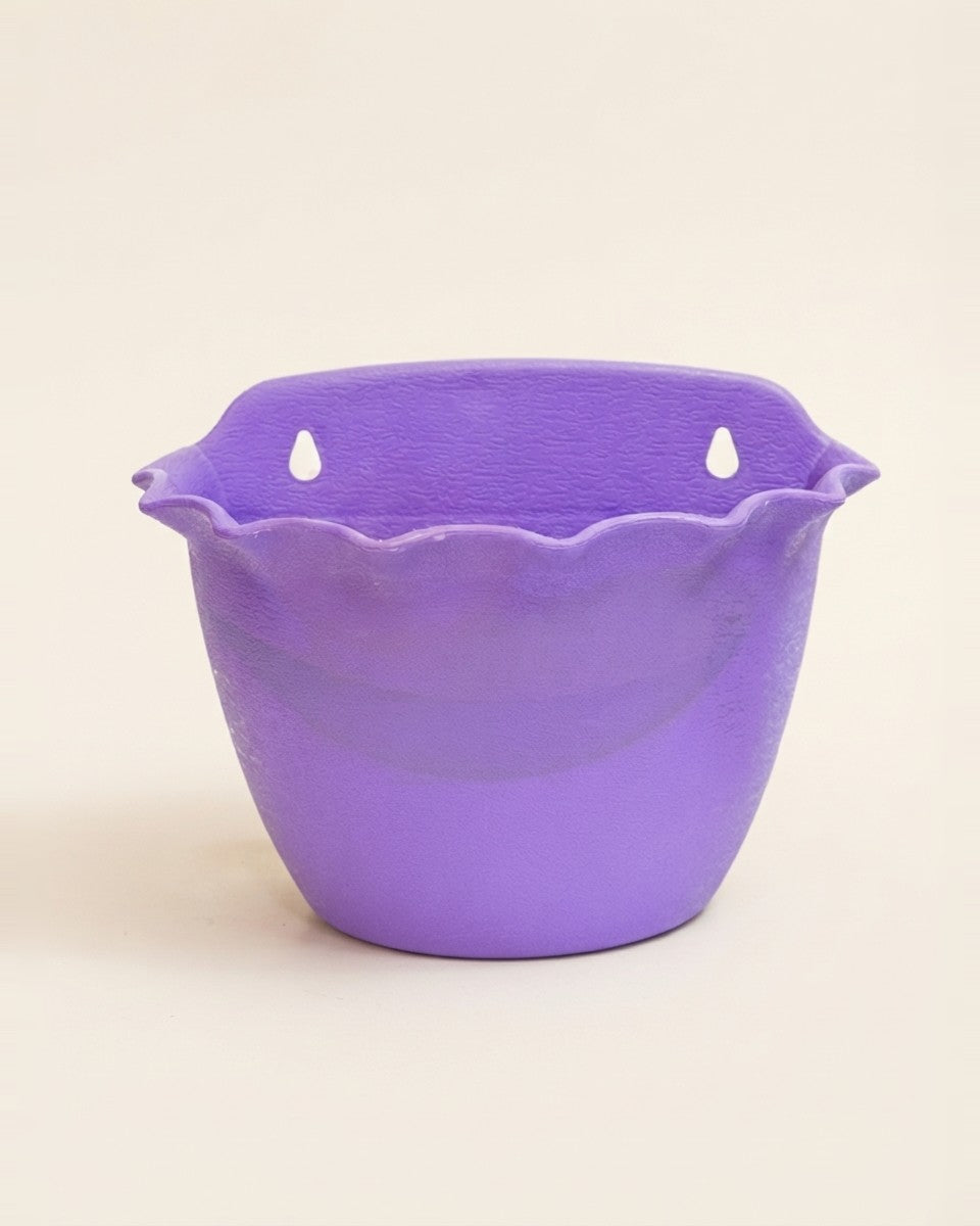 Wall Hanging Plastic Pot - Purple